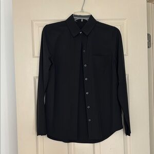 Athleta Black Casual Button Down Shirt XS